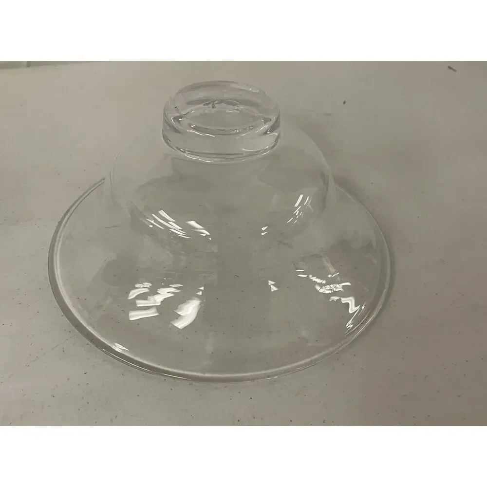 Simon Pearce Hand Blown Clear Glass Flared Centerpiece Bowl Signed 10